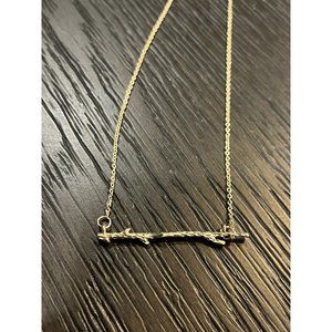 Lauren Conrad Twig/Stick Silver-Toned Necklace Gorgeous Nature Natural Jewelry